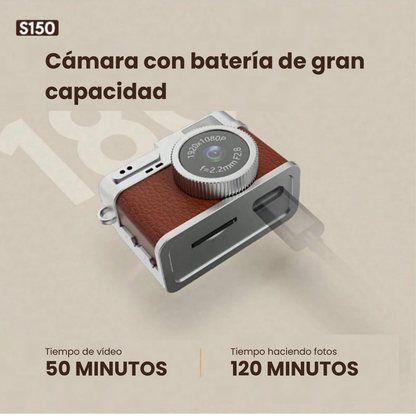 Mini cámara digital estilo vintage y retro