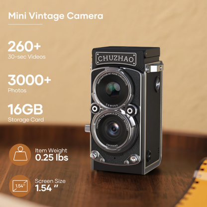 Cámara Dual retro estilo vintage